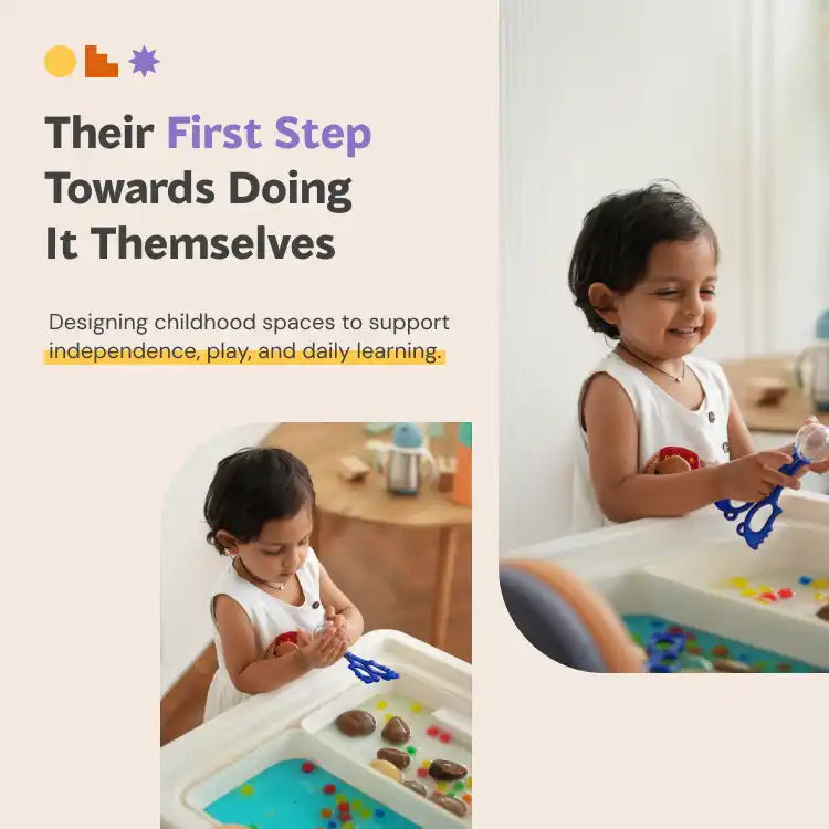 A child-friendly activity table designed for sensory play and learning.
