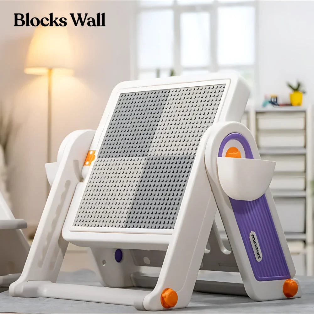 FlexDesk with Bookshelf | 7-in-1 Multi Feature Study Table and Chair For Kids