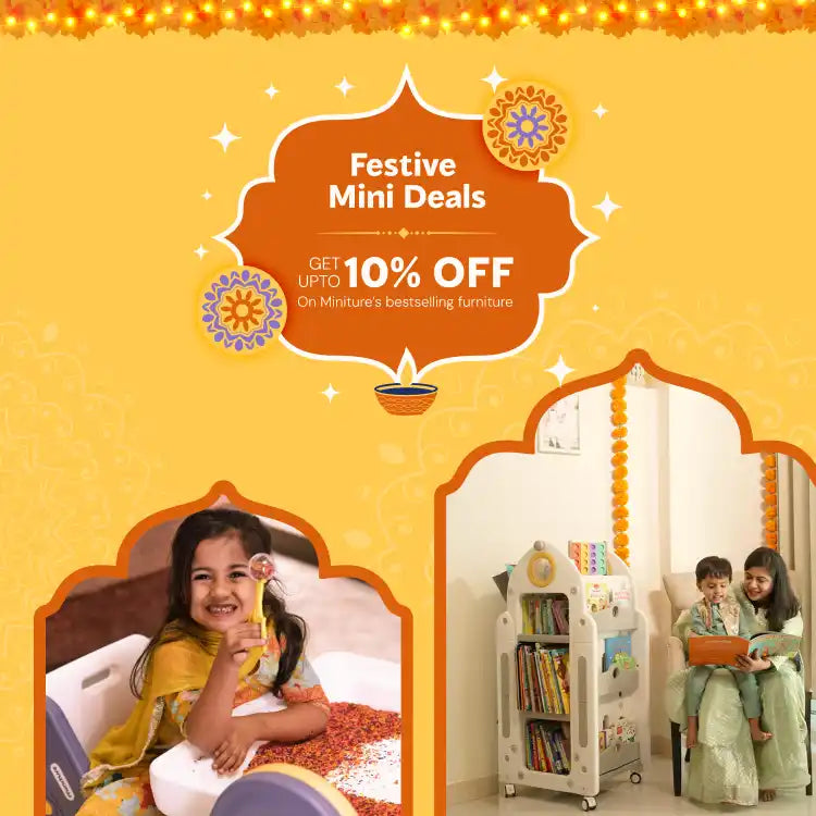 An advertisement for festive mini deals on children’s furniture.