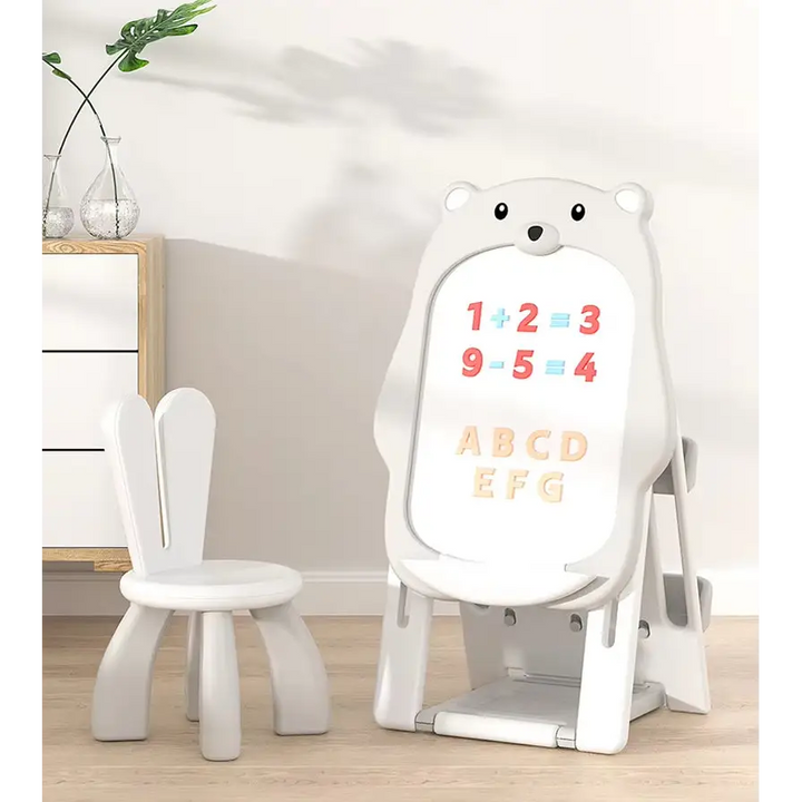 Bear Shaped Easel with Bookshelf