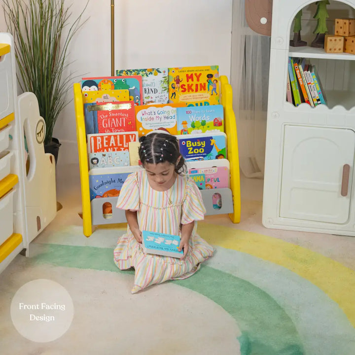 Carrot-themed Kids Front-Facing Bookshelf