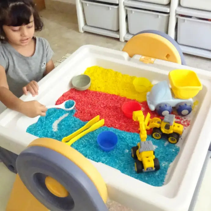 Combo 3: FlexDesk + Sensory Play Bin