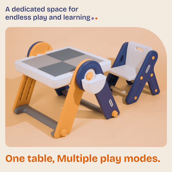 FlexDesk | 6-in-1 Multi Feature Study Table and Chair For Kids