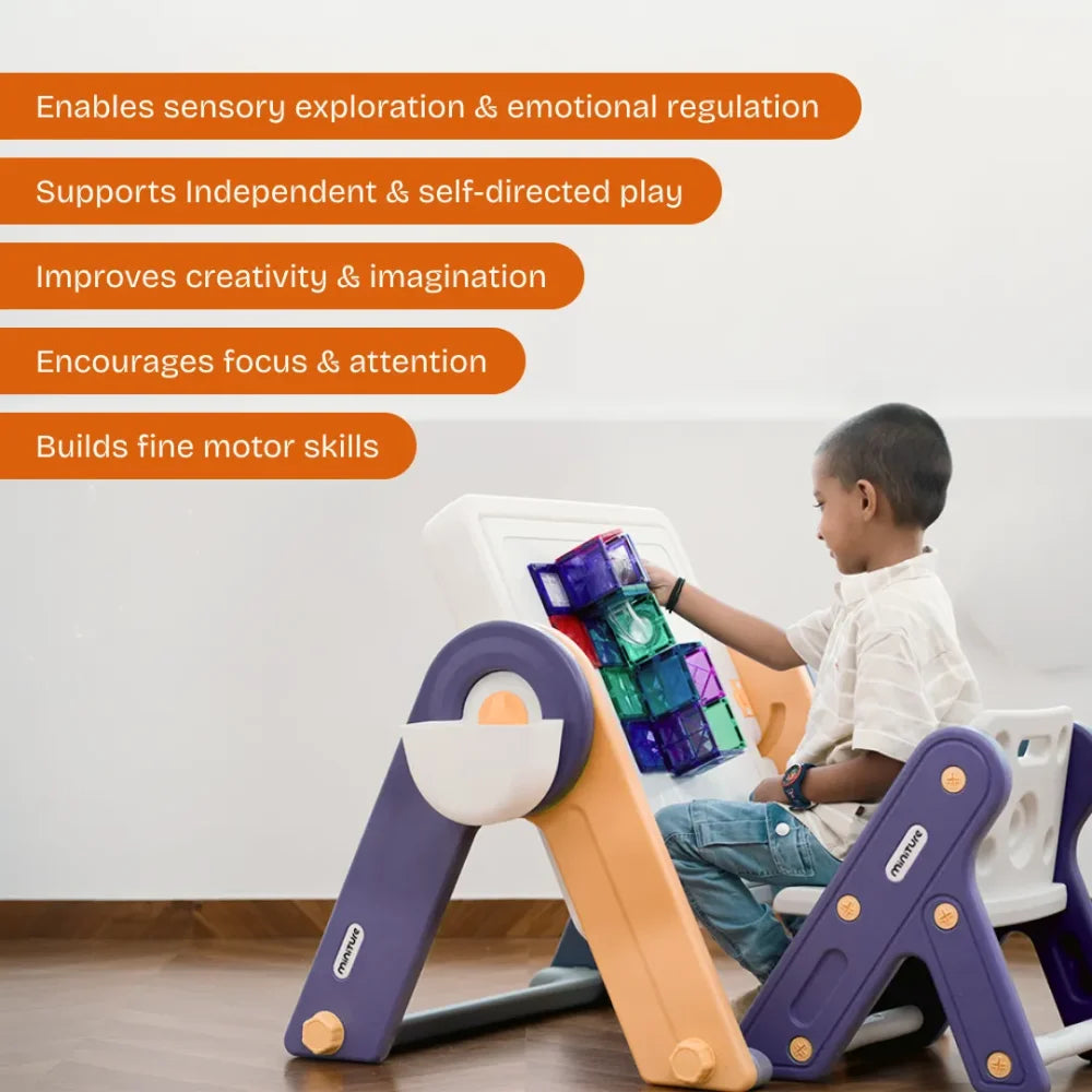 FlexDesk | 6-in-1 Multi Feature Study Table and Chair For Kids