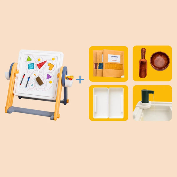 FlexDesk | 6-in-1 Multi Feature Study Table and Chair For Kids
