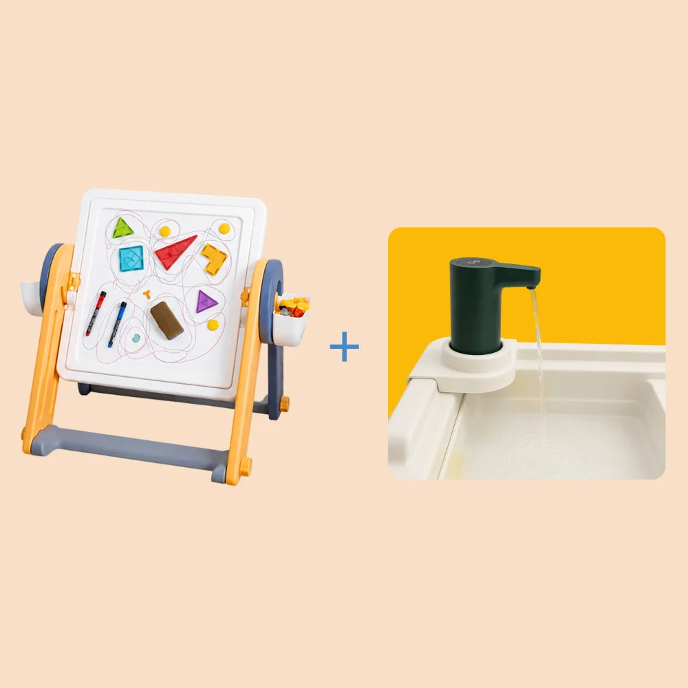 FlexDesk | 6-in-1 Multi Feature Study Table and Chair For Kids - Combo: FlexDesk + MiniFlo