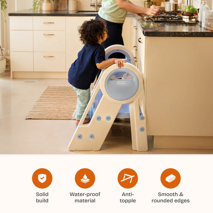 HOPI - Stepping Ladder 2 Step To 3 Step Convertible and Foldable Step Stool For Kids