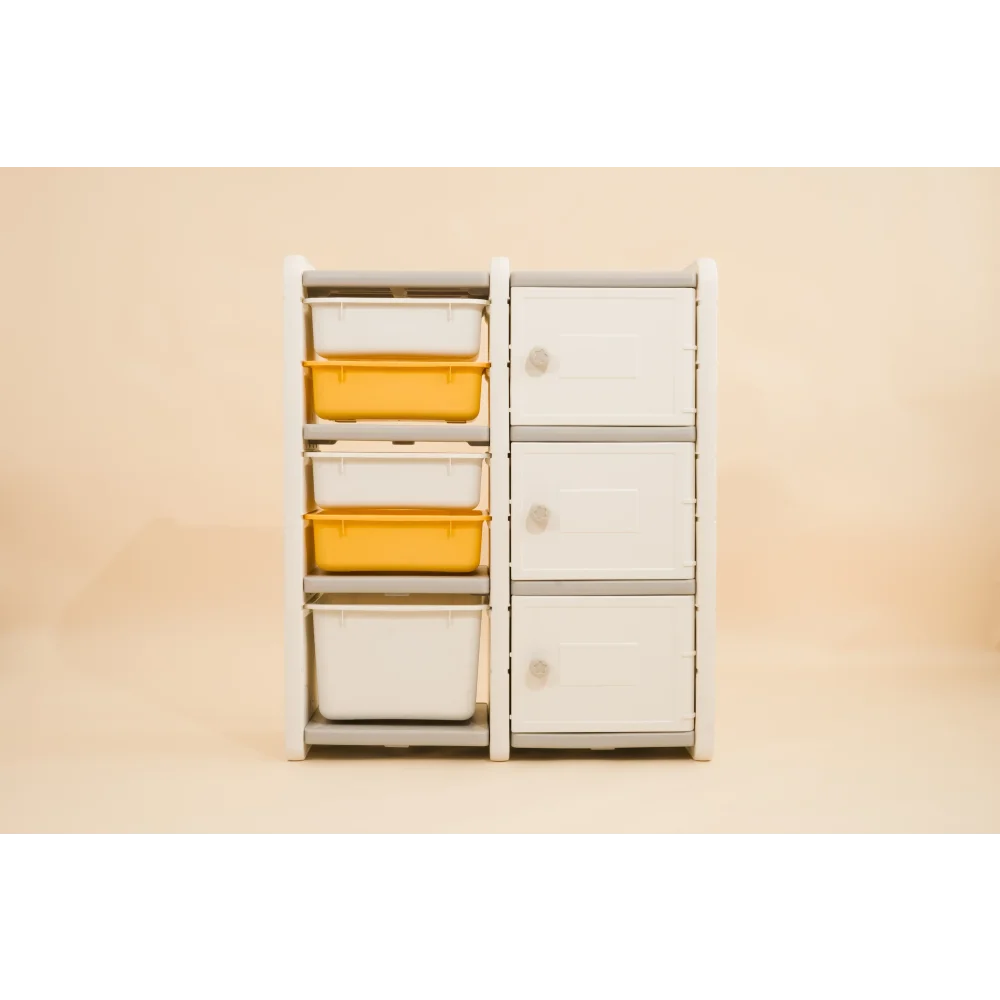 MODO - Space Contour Kids Storage Cabinet - 1 Tray Storage + 1 Cabinet / Without Pushcart