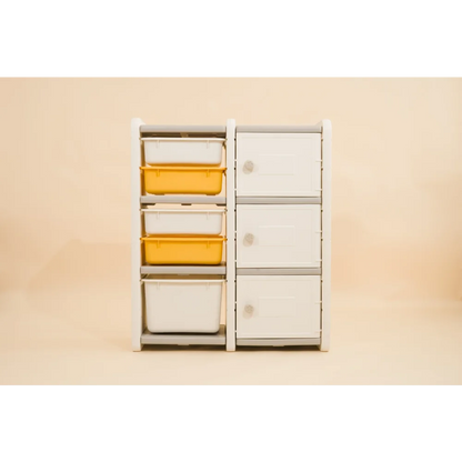 MODO - Space Contour Kids Storage Cabinet - 1 Tray Storage + 1 Cabinet / Without Pushcart