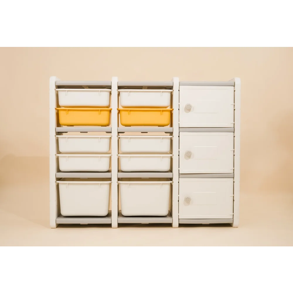 MODO - Space Contour Kids Storage Cabinet - 2 Tray Storage + 1 Cabinet / Without Pushcart