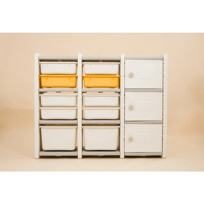 MODO - Space Contour Kids Storage Cabinet - 2 Tray Storage + 1 Cabinet / Without Pushcart