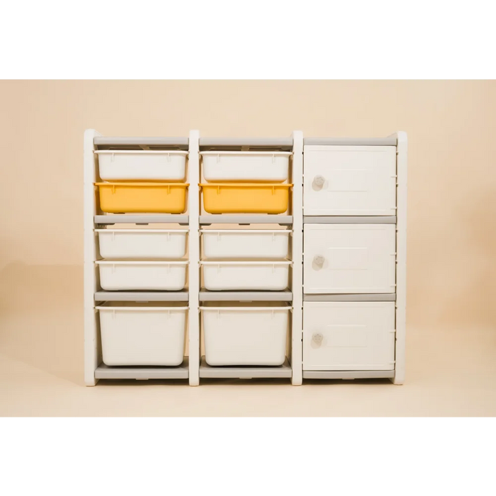 MODO - Space Contour Kids Storage Cabinet - 2 Tray Storage + 1 Cabinet / Without Pushcart