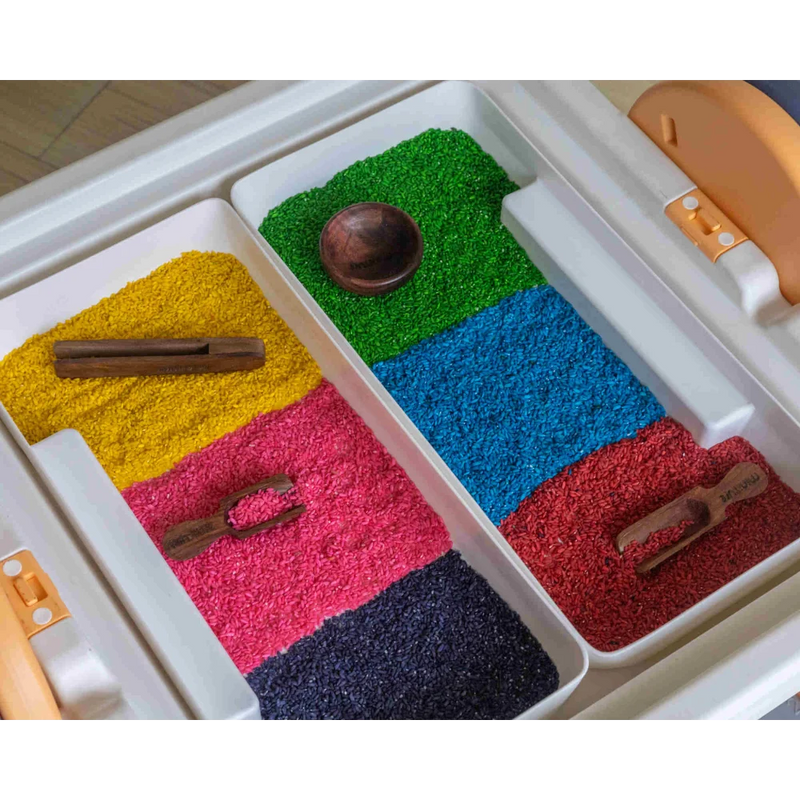 Colored Rice Sensory Table FlexDesks – Miniture