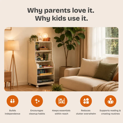 Rolo | Bookshelf & Organizer for kids