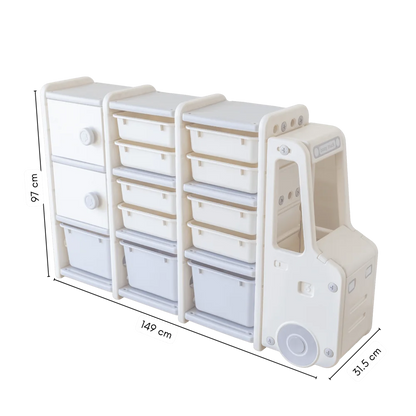 Toy Vault - Car Shaped Contour Organizer for Kids