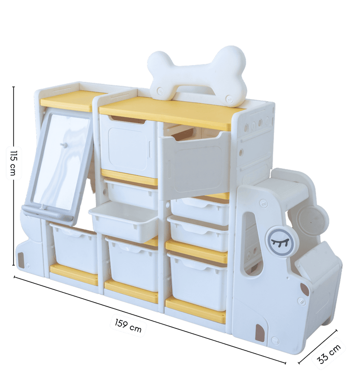 Toy Vault- Dog Pup Shaped Contour Organizer For Kid's Room - Miniture