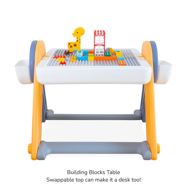 Flex-desk 6-in-1 Study Desk For Kids | Multifunctional Table For Kids With Blocks And Chair - Miniture