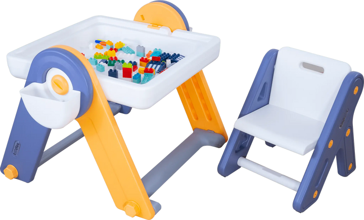 Flex-desk 6-in-1 Study Desk For Kids | Multifunctional Table For Kids With Blocks And Chair - Miniture