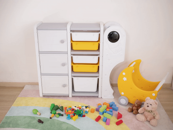 Space Themed Kids Toy Organizer | Kids Toy Storage Cabinet - Miniture