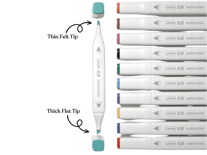 Whiteboard Washable Art Markers For Kids & Children | Non-Toxic And Easy To Clean - Miniture